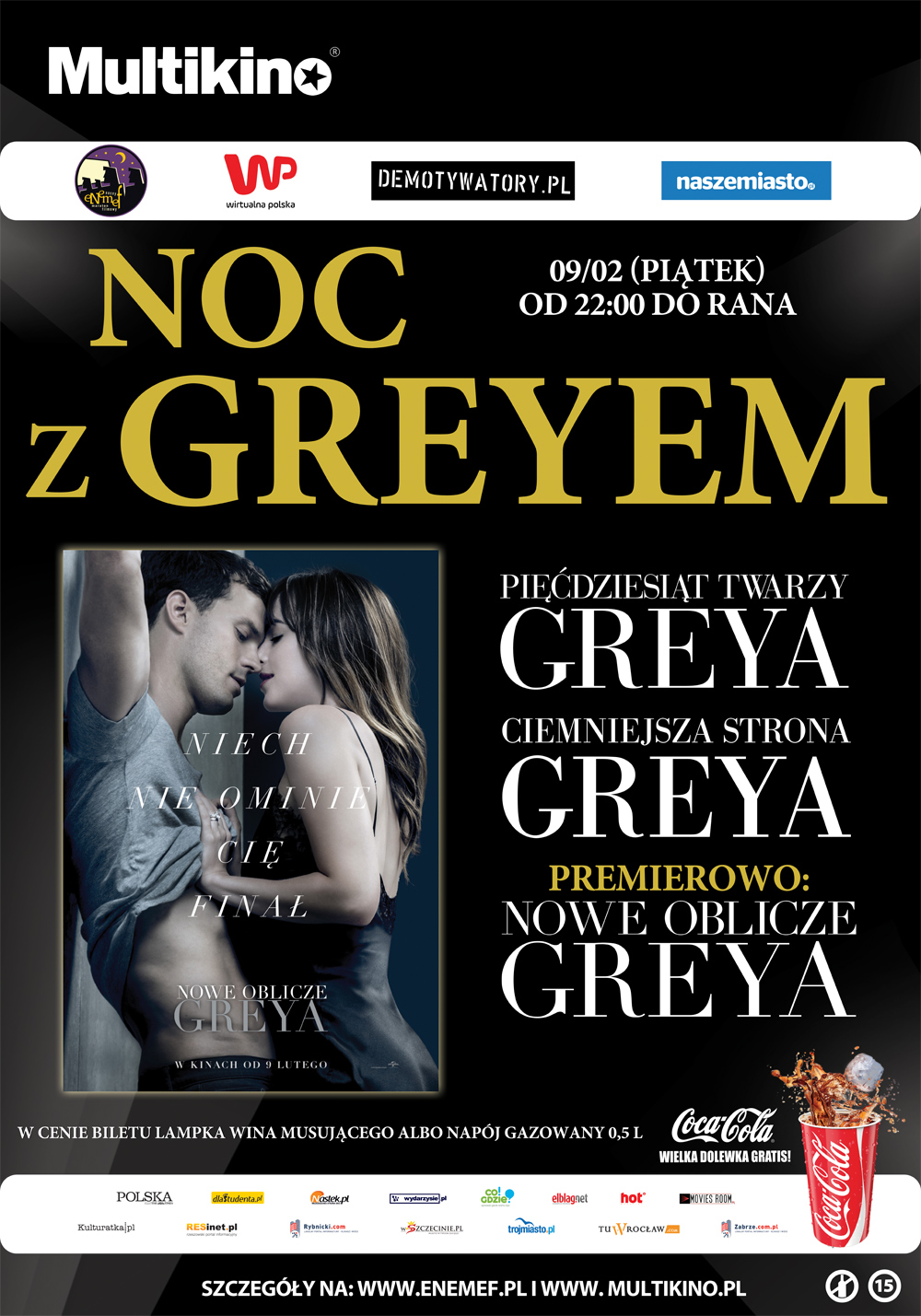 Noc z Greyem z premierą Nowego oblicza Greya 9 lutego w Multikinie!
