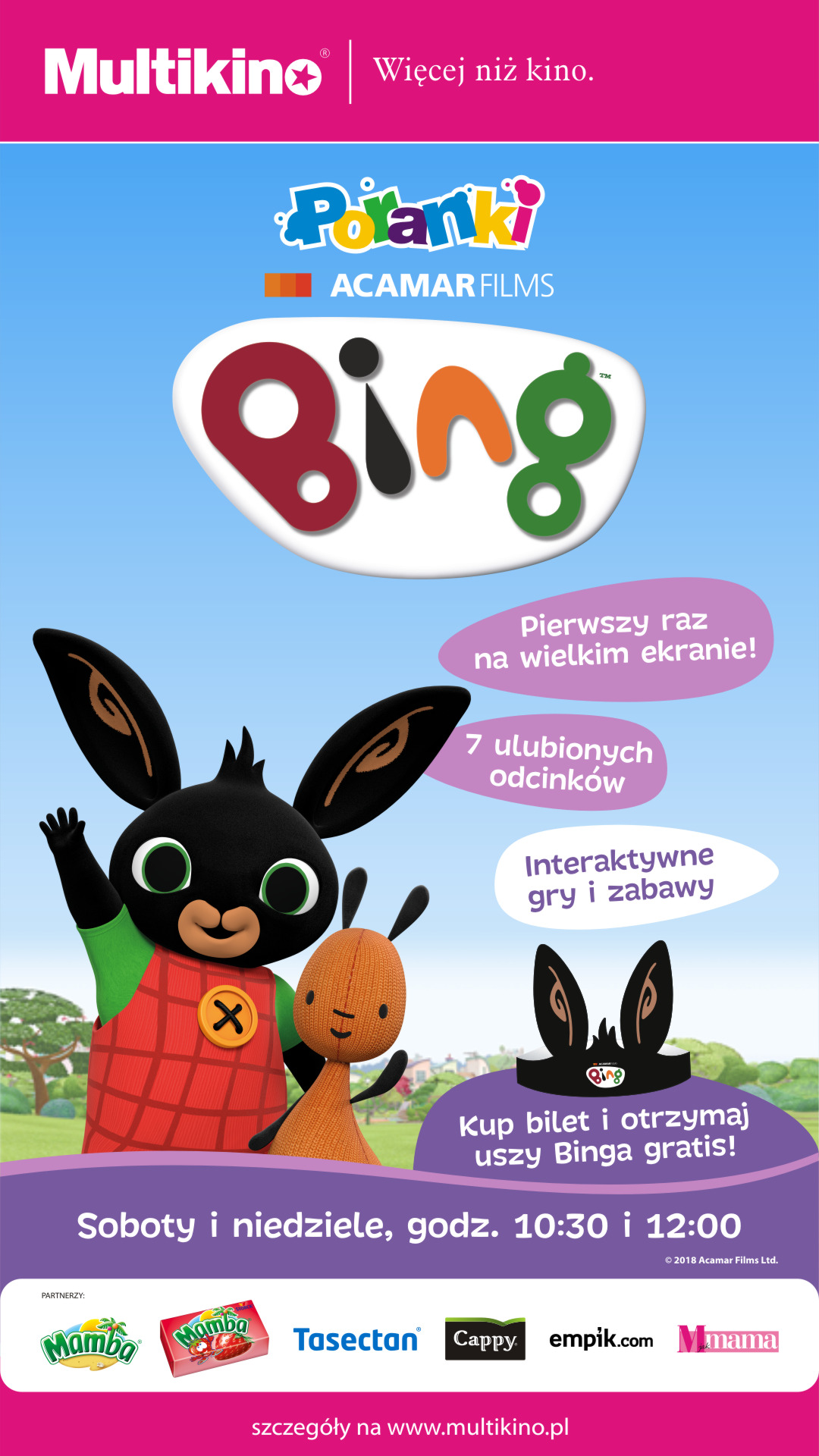 Uwielbiany przez małych widzów „Bing” od 6 października  na Porankach w Multikinie!