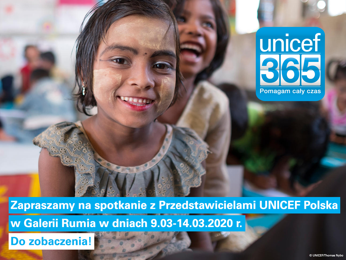 Stanowisko UNICEF w Galerii Rumia